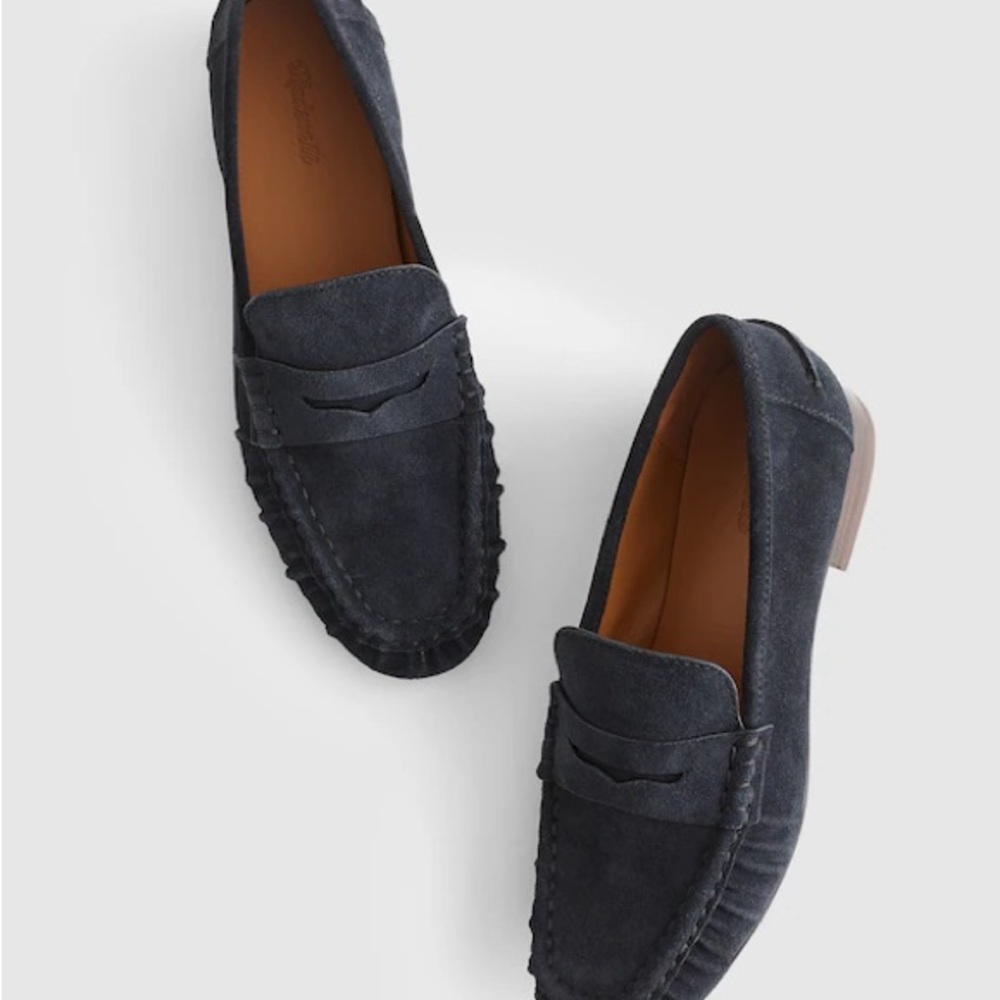 Madewell The Ashley Ruched Loafer in Suede NZ714